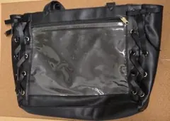 WEGO レースアップ痛バッグ 痛バ 黒 ブラック Sサイズ A4