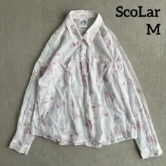 ScoLar ガーゼシャツ　総柄　アニマル　Mサイズのサムネイル