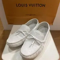 ご専用【中古品】 LOUIS VUITTON ホワイト モカシン型押ロゴ 正規品