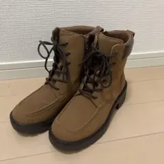 ブラウン ジッパー付きブーツ