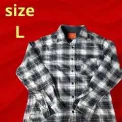 オンブレチェック　ネルシャツ　Lサイズ　ユニクロ