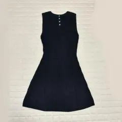 ZARA リブ編みニットノースリーブミニワンピース