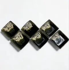 [6客セット] 織部焼 角皿 向付 織部 四方鉢 小鉢 陶器 和食器 料亭 割烹