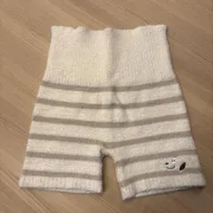 スヌーピーの刺繍入りストライプ腹巻き