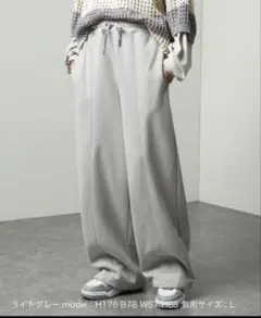 AlfredAlex スウェットパンツ　ライトグレー