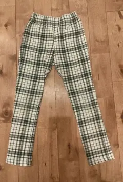 130cm チェック柄 長ズボン