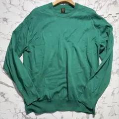 2024年/2回使用のみ✨ バトナー 緑 ニット シーアイランドコットン Lのサムネイル