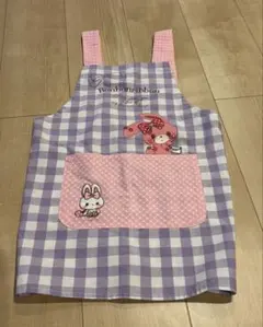 ボンボンリボン　エプロン　120〜130サイズ