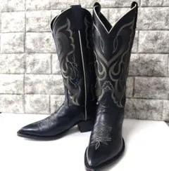 ⭐️極美品⭐️トニーラマ　ウエスタンブーツ　刺繍ブーツ　ブラック　レザー Tony Lama トニーラマ ウエスタンブーツ ブーツ 刺繍 ブラック USA製