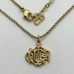 希少✨Dior ネックレス エンブレム CD 刻印あり 旧ロゴ ゴールドカラー