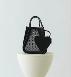RODE SKO ハートシアーハンドバッグ　黒