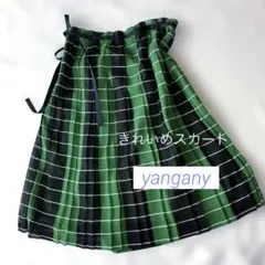 【S】yangany ひざ丈プリーツスカート ストライプ ボーダー きれいめのサムネイル
