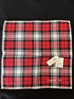 アニエスb 新品未使用　赤　ハンカチ