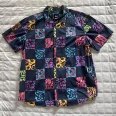 STUSSY ステューシー 半袖 アロハシャツ パッチワーク 総柄 Mのサムネイル