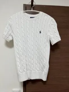 Polo Ralph Lauren 半袖ニット　ポロ　ラルフローレン　ホワイトのサムネイル