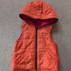 Moujonjon フード付きダウンベスト リバーシブル95cm