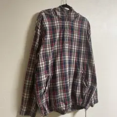 【90s〜00s】J.CREW コットンアノラック 白タグ チェック柄 XL
