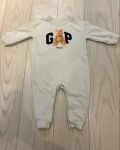 BabyGAP クマ刺繍 ベージュロンパース　ベビーロンパース　ベビーギャップ