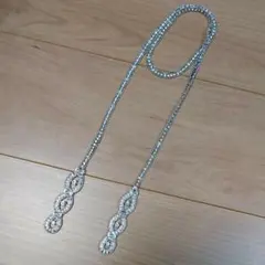 グレースコンチネンタル スワロフスキー ネックレスラリアット シルバー 結婚式