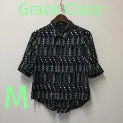 Grace Class グレースクラス　チドリプリントタックブラウスのサムネイル