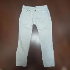 テーパードホワイトデニムパンツ S