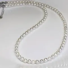 天然虹色 本真珠 ネックレス　バロック　ベビーパール　シンプル　芥子 ケシパール