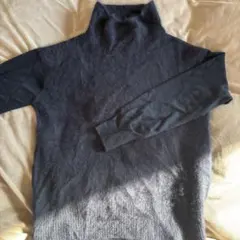 ネイビータートルネック ウール