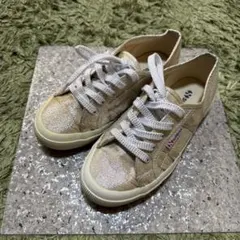 SUPERGA ラメ キャンバススニーカー ゴールド 23.5cmのサムネイル