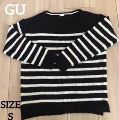【GU】レディース長袖ストライプセーター　S