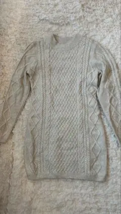 H&M ケーブルニットタートルネックセーター M