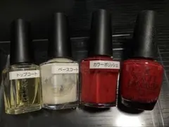 シャレドワ　OPI 赤ポリッシュ　赤ポリ　検定　ベースコート　トップコート
