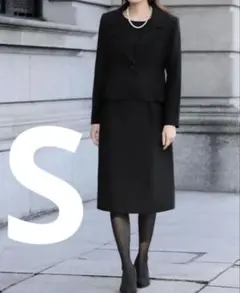 【極美品】Flolia洗える　ブラックフォーマル　ワンピース　スーツ　S