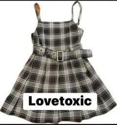 m*！様 Lovetoxic ワンピース 140 女の子 チェック ジャンパース
