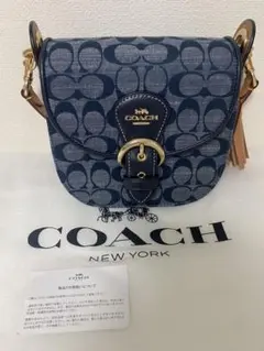 COACH コーチ　ショールダーバック　バック　デニムバック　ブルー