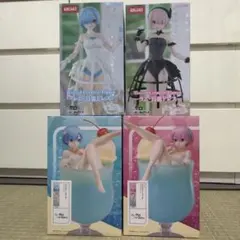 リゼロ　ラウンドワン限定　フィギュア　レム＆ラム　4種