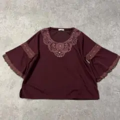 ボルドー Tシャツ