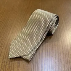 LANVIN 幾何学模様 ゴールドネクタイ