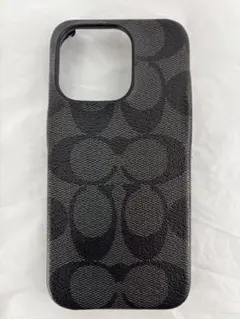 COACH コーチ iPhone 15 Pro ケース シグネチャー ブラック
