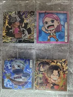 ワンピース大海賊シールウエハース12　バーソロミュー・くま他　４枚セット