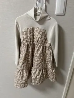 BeBe Petits Pois Vert ジャガードワンピース