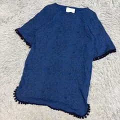 【美品】Kaon カオン 総レース ポンポン付き カットソー チュニック 日本製のサムネイル