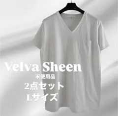 Velva Sheen Vネック ポケT 2枚組 ホワイト L USA製 未使用のサムネイル