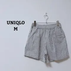 ユニクロ　イージーショートパンツ　ストライプ　ウエストゴム　綿100　Ｍ