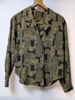レトロ古着　ヴィンテージ総柄テラードジャケット　13 号