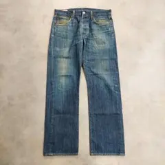 リーバイス501 Levis W33 ブルーデニム 青 古着 ヒゲ 18921
