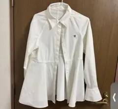 ⭐︎美品⭐︎VISホワイト 長袖 ペプラムシャツ