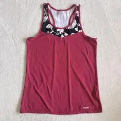 ロキシー ROXY スポーツウェア タンクトップ S ボタニカル柄 ピンクのサムネイル