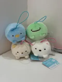 すみっコぐらし うつぶせ ひも付きマスコット しろくま ぺんぎん　ねこ　とかげ