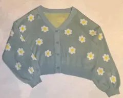 INGNI 花柄 カーディガン グリーン M