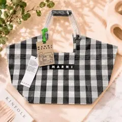 新品 MARNI MARKETマルニマーケット トートバッグ チェック柄 - メルカリ